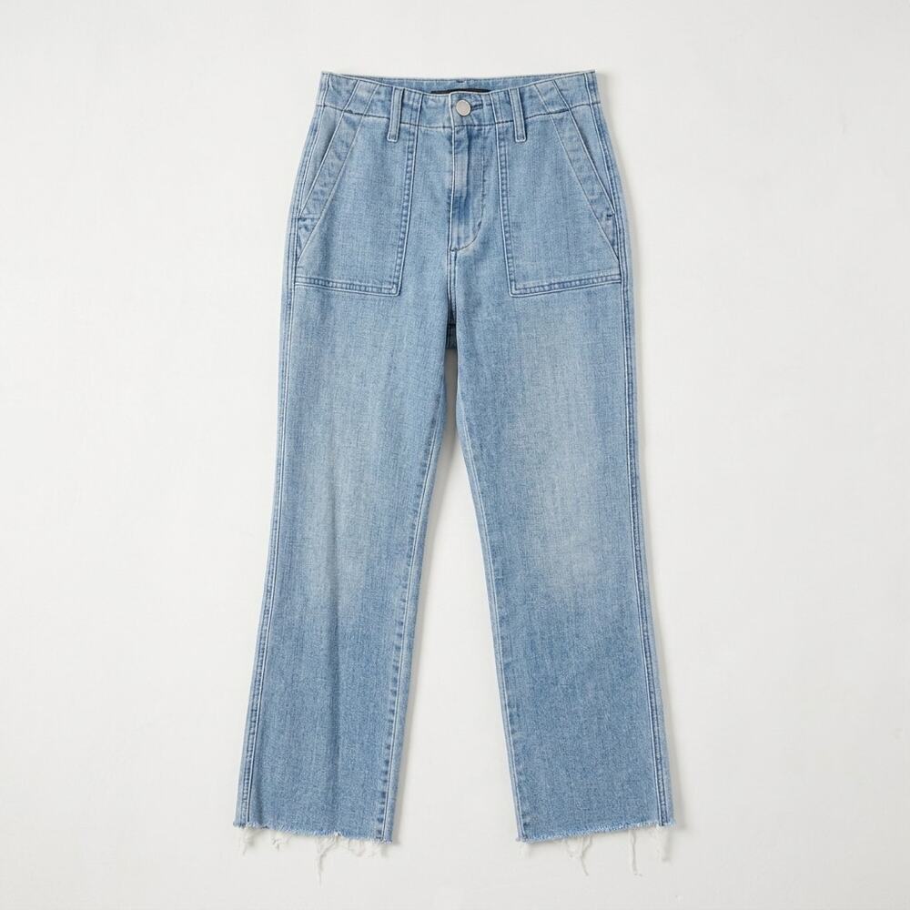 Joe's Jeans The Blake Wide Leg Crop Jeans Stretch Denim Light Wash Womens 24
